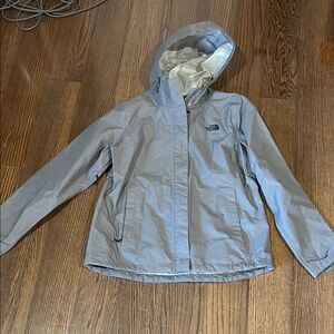 The North Face Waterproof Hooded Rain Jacket - Light Gray like new